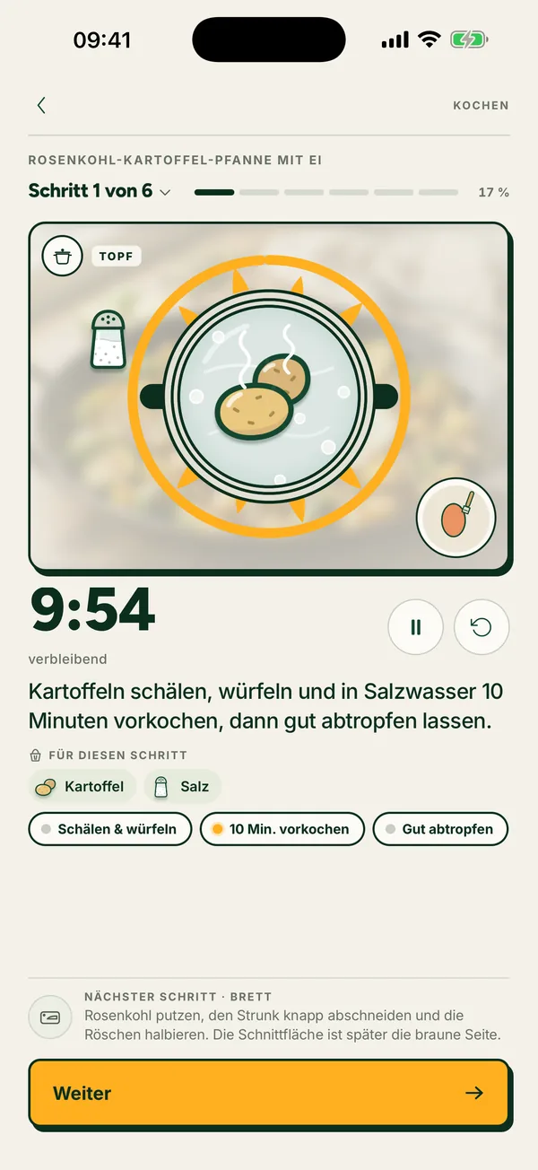 Cochi: Kochmodus mit Timer