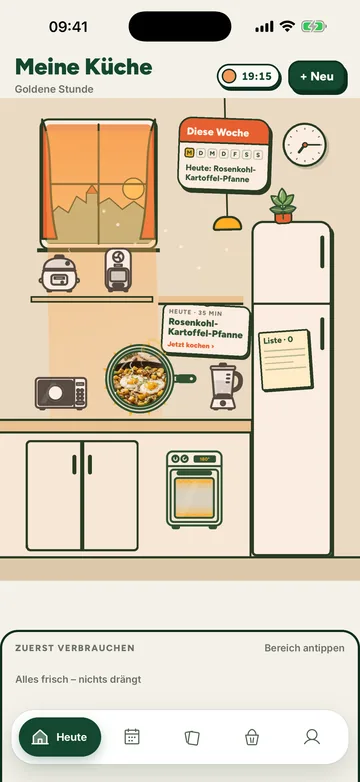 My kitchen home screen in Cochi