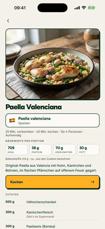 Paella valenciana in Cochi